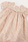 Mabel Floral Statement Collar Short Sleeve Dress in Coral (12mths-10yrs) DRESSES from Pepa London