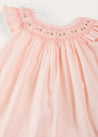 Hand Smocked Sleeveless Dress With Bloomers in Pink (1-12mths) DRESSES from Pepa London