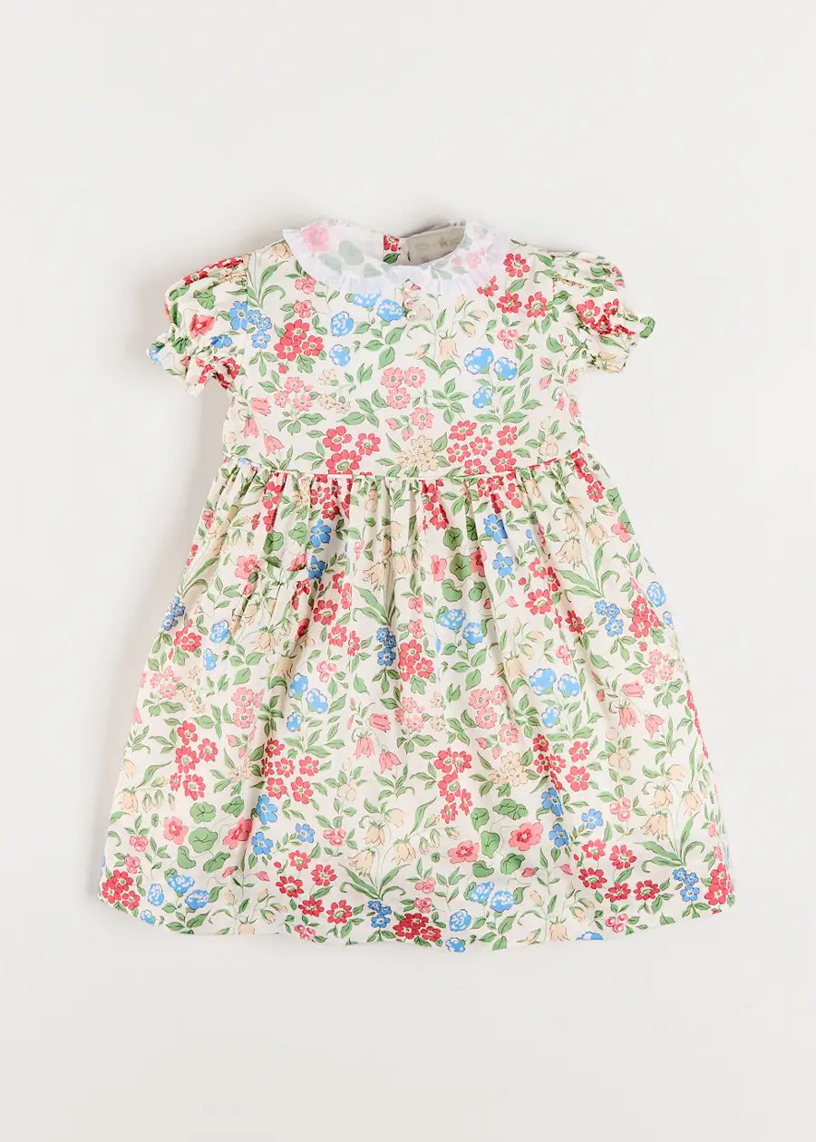 The Royal Floral Dress in Cream Made with Liberty Fabric (4-10yrs) Dresses from Pepa London