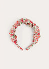 Margot Liberty Floral Scrunchie Hairband in Red HAIR ACCESSORIES from Pepa London