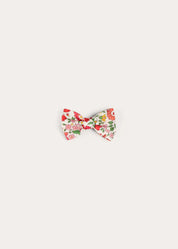 Margot Floral Small Bow Clip in Red Made with Liberty Fabric HAIR ACCESSORIES from Pepa London