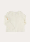 Openwork Cotton Cardigan in Cream (6mths-10yrs) from Pepa London