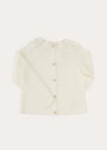 Openwork Cotton Cardigan in Cream (6mths-10yrs) from Pepa London