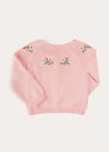 Strawberry Embroidery Cardigan in Pink (12mths-6yrs) KNITWEAR from Pepa London