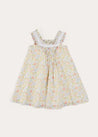 Clara Floral Frill Trim Night Dress in Green (18mths-10yrs) NIGHTWEAR from Pepa London