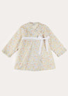 Clara Floral Bow Detail Dressing Gown in Green (18mths-10yrs) NIGHTWEAR from Pepa London