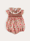 Margot Floral Romper in Red Made with Liberty Fabric (6m-2yrs) ROMPERS from Pepa London