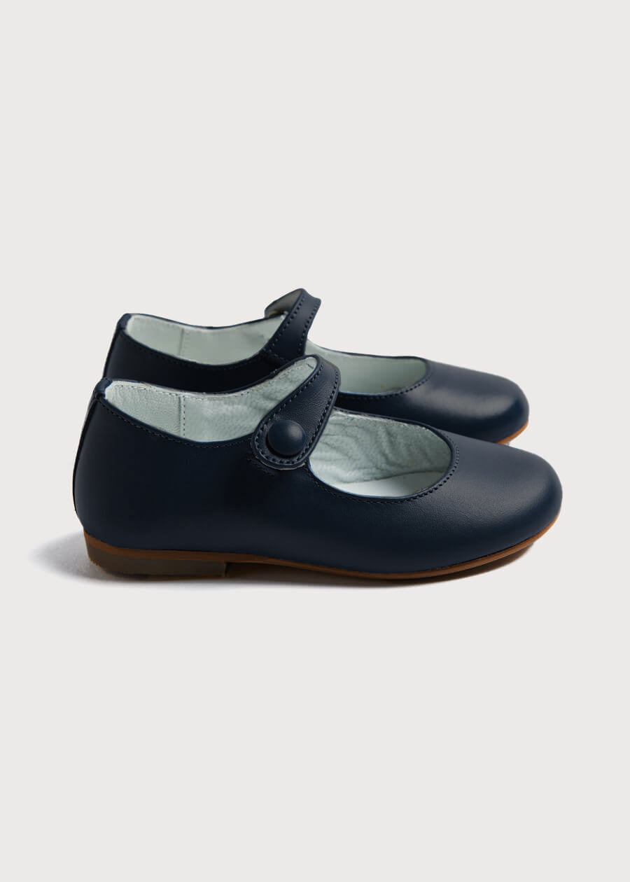 Leather Mary Jane Shoes in Navy (24-35EU) SHOES from Pepa London