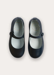 Leather Mary Jane Shoes in Navy (24-37EU)
