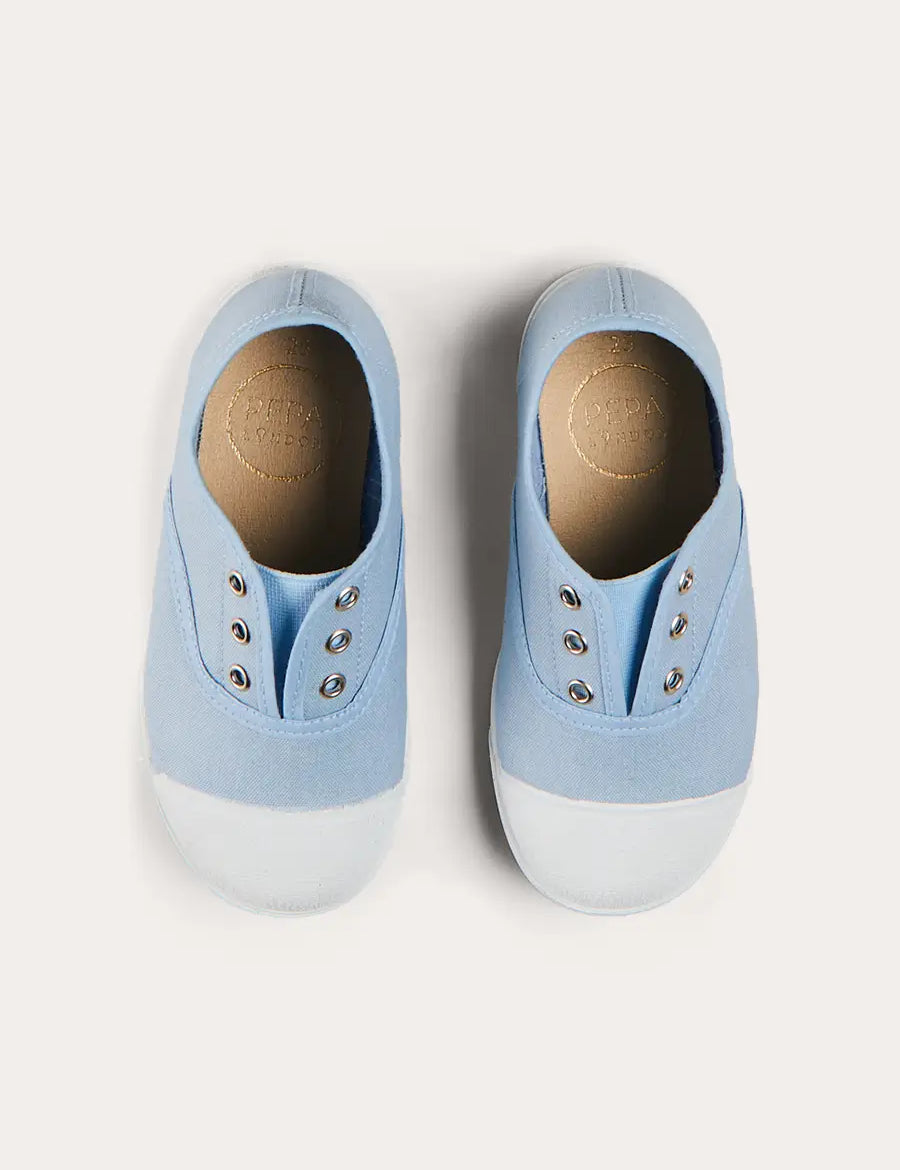Canvas Plimsolls in Blue (20-35EU) SHOES from Pepa London
