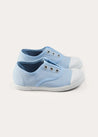 Canvas Plimsols in Blue (20-35EU) SHOES from Pepa London