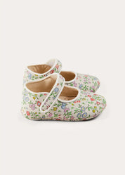 Cordelia Liberty Floral Mary Jane Pram Shoes in Pink (17-20EU) SHOES from Pepa London