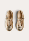 Leather Charlotte Shoes in Gold (24-35EU) SHOES from Pepa London