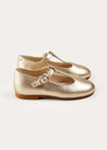 Leather Charlotte Shoes in Gold (24-35EU) SHOES from Pepa London