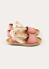 Open Toe Tie Detail Espadrilles in Pink (24-35EU) SHOES from Pepa London