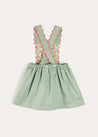 Duck Embroidered Scallop Detail Skirt With Braces in Green (18mths-6yrs) SKIRTS from Pepa London