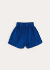 Broderie Anglais Button Detail Shorts in Blue (4-12yrs) SHORTS from Pepa London