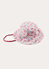 Louisa Floral Beach Hat in Pink (S-M) ACCESSORIES from Pepa London