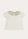 Cordelia Liberty Floral Ruffle Collar Top in Pink (2-10yrs) TOPS & BODYSUITS from Pepa London