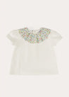 Cordelia Liberty Floral Ruffle Collar Top in Pink (2-10yrs) TOPS & BODYSUITS from Pepa London