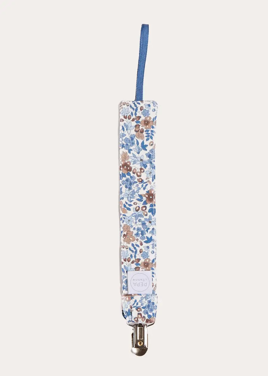 Beatrice Floral Dummy Clip Dummy Clip in Blue (OS) Accessories from Pepa London
