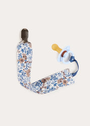 Beatrice Floral Dummy Clip Dummy Clip in Blue (OS) Accessories from Pepa London