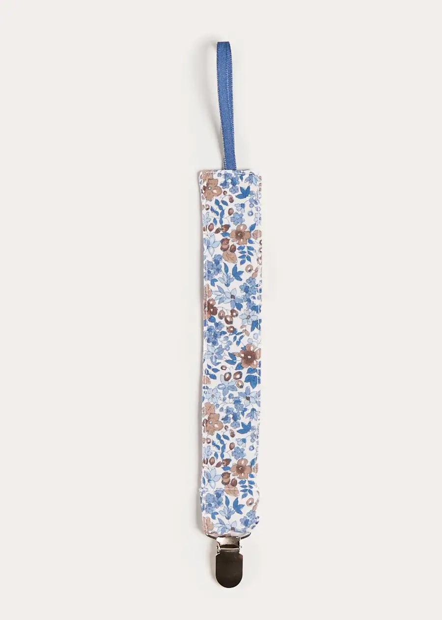 Beatrice Floral Dummy Clip Dummy Clip in Blue (OS) Accessories from Pepa London