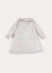 Rebecca Floral Scallop Ruffle Night Dress in Red (2-10yrs) Nightwear from Pepa London
