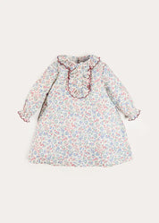 Rebecca Floral Scallop Ruffle Night Dress in Red (2-10yrs) Nightwear from Pepa London