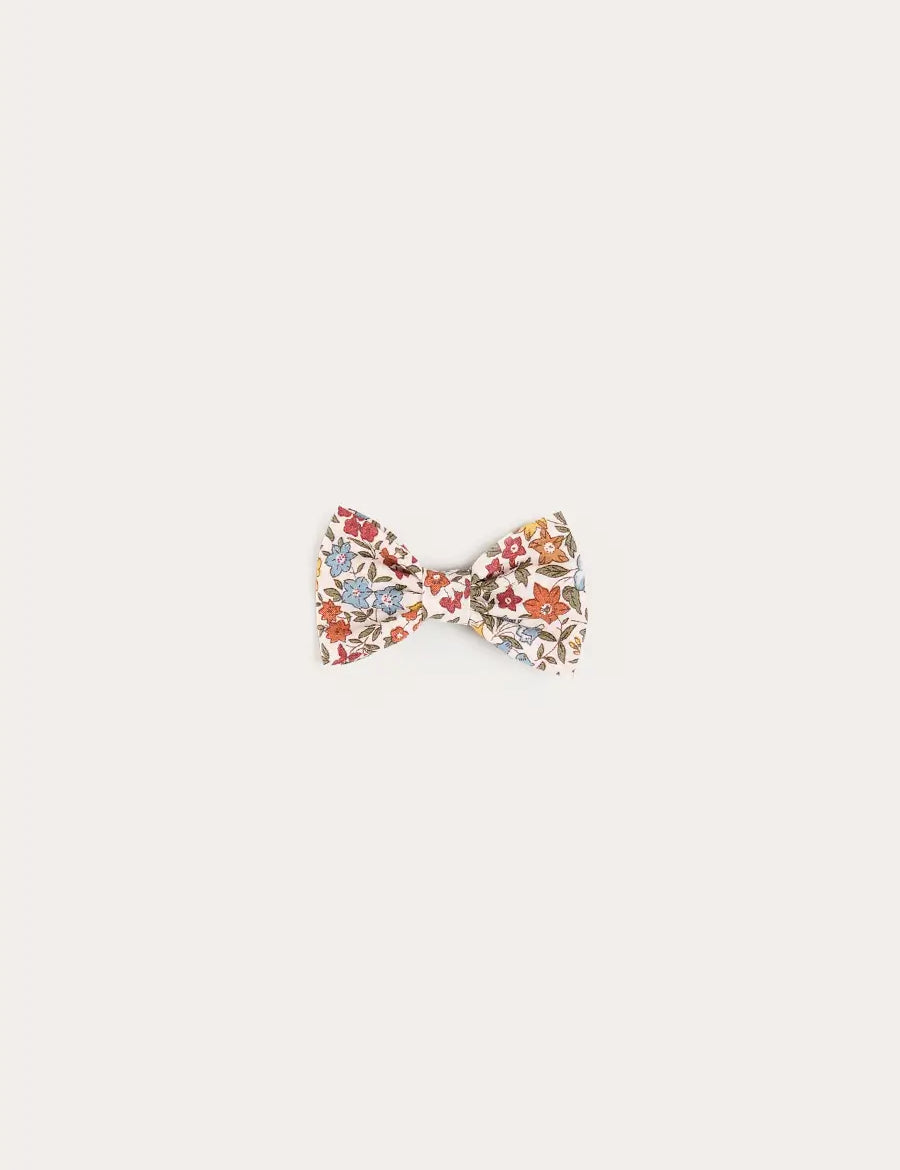 Marianne Floral Small Bow Hair Clip in Toffee Made with Liberty Fabric (OS) Hair Accessories from Pepa London