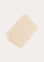 Cashmere Cable Knit Blanket in Cream (OS) Knitted Accessories from Pepa London