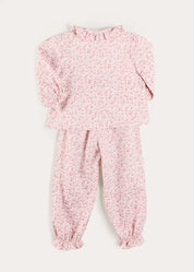 Jane Floral Pyjamas in Pink (18mths-10yrs) Nightwear from Pepa London