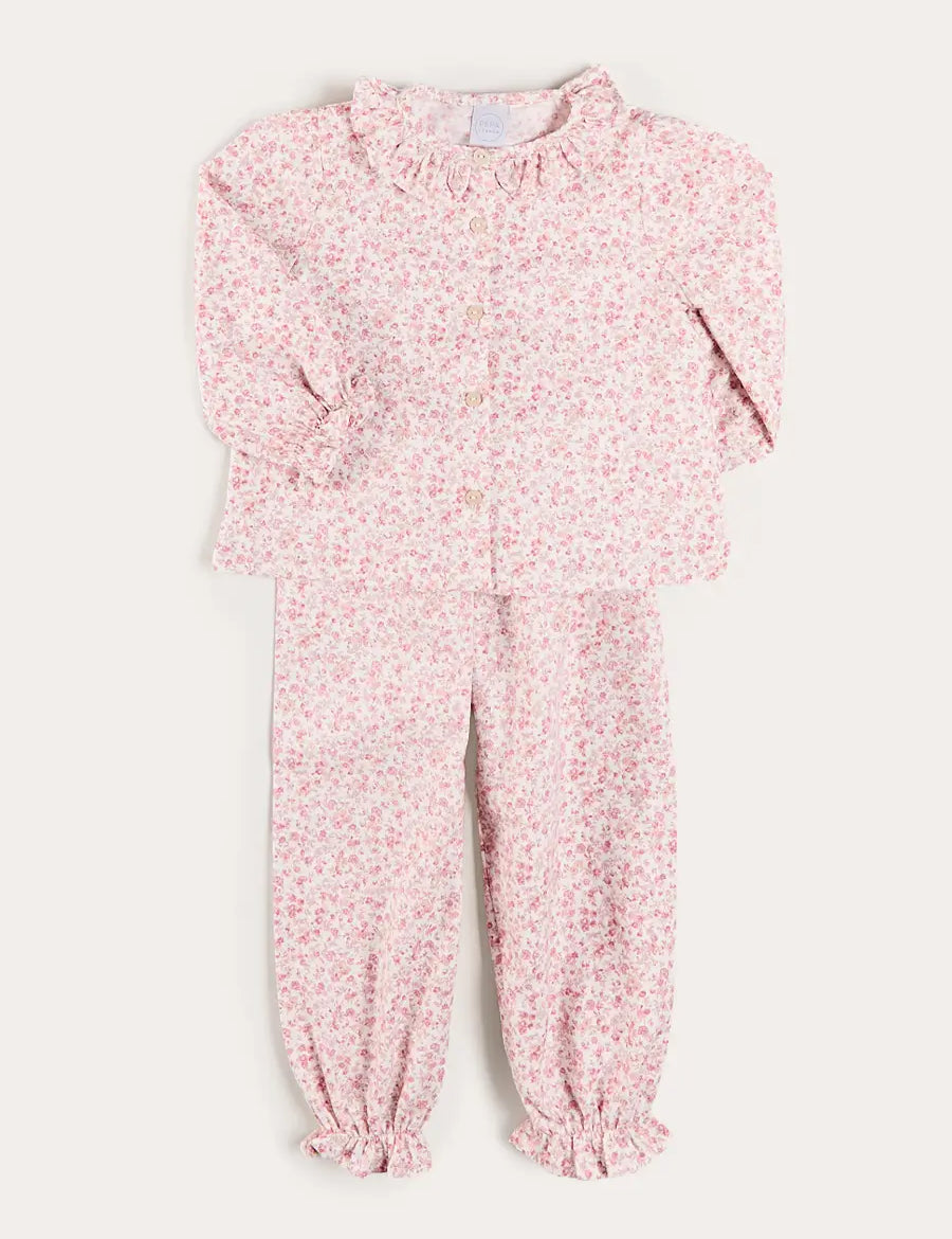 Jane Floral Pyjamas in Pink (18mths-10yrs) Nightwear from Pepa London