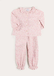 Jane Floral Pyjamas in Pink (18mths-10yrs) Nightwear from Pepa London