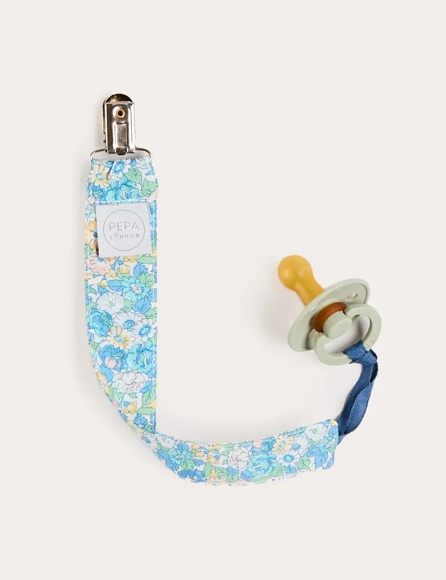 Leontyne Floral Dummy Clip in Blue Made with Liberty Fabric Accessories from Pepa London