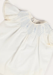 Butterfly Embroidered Lace Detail Cap Sleeve Blouse in White (18mths-10yrs) Blouses from Pepa London