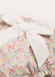 Adelaide Floral Bow Detail Bloomers in Pink (1mth-2yrs) Bloomers from Pepa London