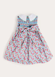 Emilia Floral Embroidered Collar Sleeveless Dress in Red (12mths- 10yrs) DRESSES from Pepa London