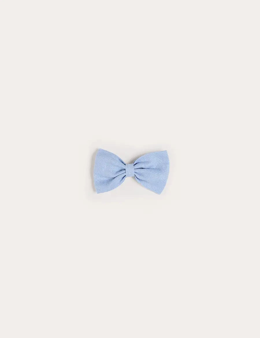Mini Bow Hair Clip in Sky Blue Hair Accessories from Pepa London