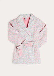 Harriet Floral Light Weight Dressing Gown in Pink (2- 10yrs) Nightwear from Pepa London