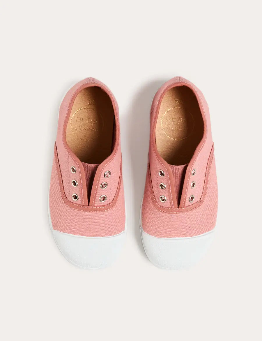 Canvas Plimsolls in Dusty Raspberry (21-36EU) SHOES from Pepa London