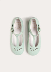 Petal Detail Charlotte Shoes in Mint (21-36EU) Shoes from Pepa London