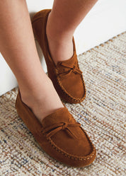 Suede Loafers in Camel Brown (25-34EU) Shoes  from Pepa London