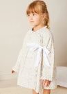 Clara Floral Bow Detail Dressing Gown in Green (18mths-10yrs) NIGHTWEAR from Pepa London