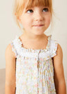 Clara Floral Frill Trim Night Dress in Green (18mths-10yrs) NIGHTWEAR from Pepa London