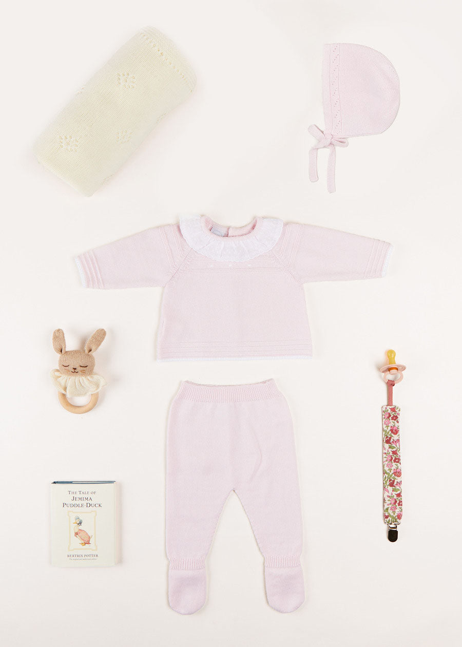 Dot Detail Knitted Gift Set in Pink Look from Pepa London