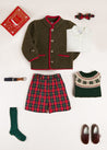 Belgravia Tartan Boy Gift Set in Red Look from Pepa London