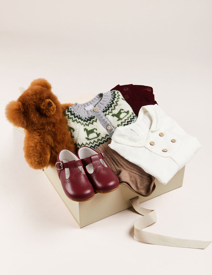 Rocking Horse Knitted Gift Set in Grey Look from Pepa London