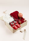 Belgravia Tartan Baby Boy Gift Set in Red Look from Pepa London