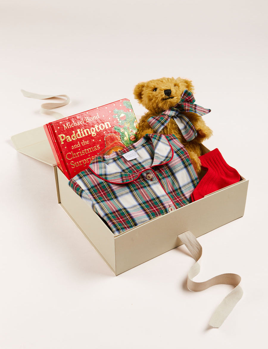 Sussex Pyjama Baby Gift Set in Red Look from Pepa London